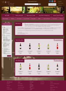 Réalisation du webdesign du cave à vins